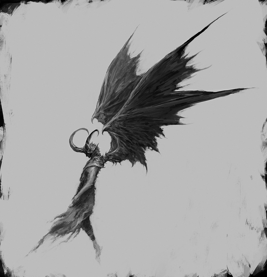 mychestpainwantsacigarette:  demon sketch 07 by chriscold
