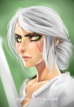 A girl with ashen hair by polarityplus 