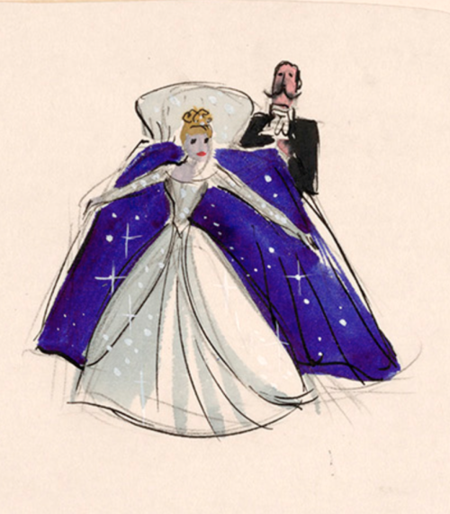 scurviesdisneyblog:Costume design for Cinderella (1950) by Marc Davis