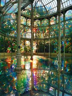 hierarchical-aestheticism:  Room of Rainbows in Crystal Palace Buen Retiro Park, Madrid 