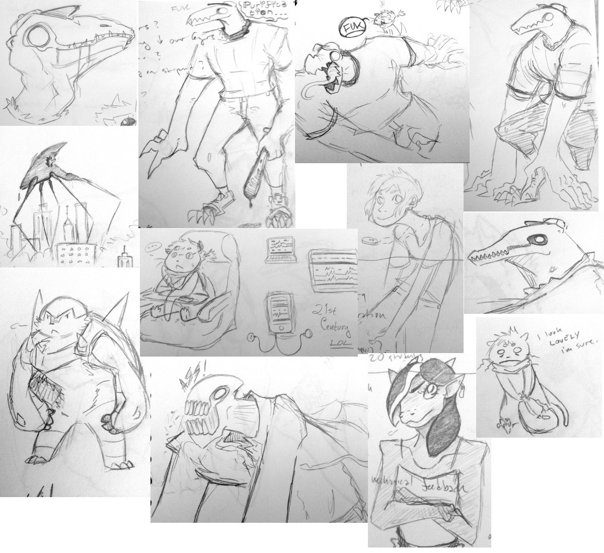 pepperree:  Old (2013-2014) sketches I never posted here?? Mostly OFF…because…