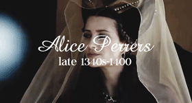 ourgraciousqueen:women history meme- mistresses {1/5}alice perrers“Following the queen’s death in 13