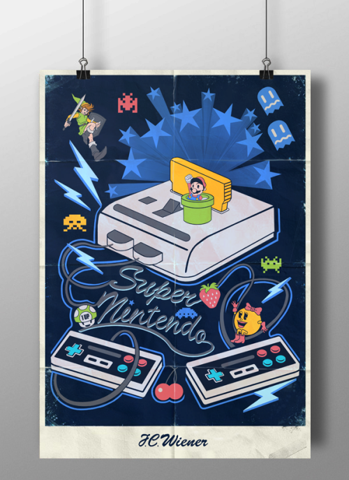 Super Nintendo Poster by Vasiliy Gromov