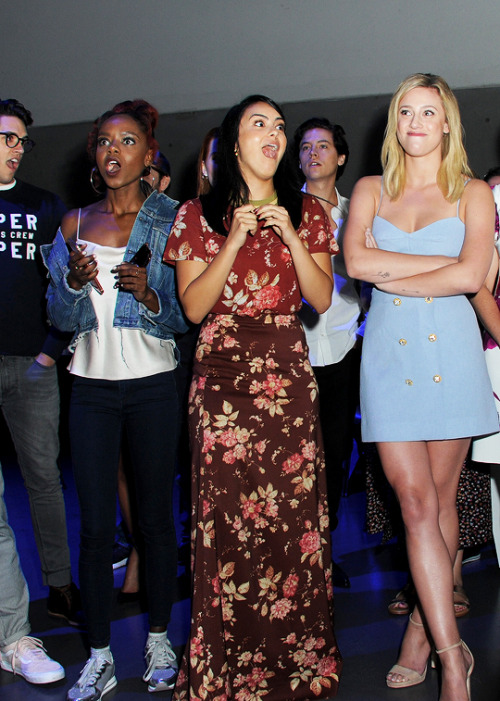 mendes-cami:Ashleigh Murray, Camila Mendes, Cole Sprouse and Lili Reinhart attend the ‘Riverda