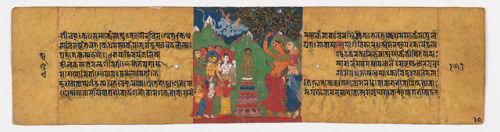 Siddhartha (Buddha) Birth, Nepalese Buddhist Manuscript Detail