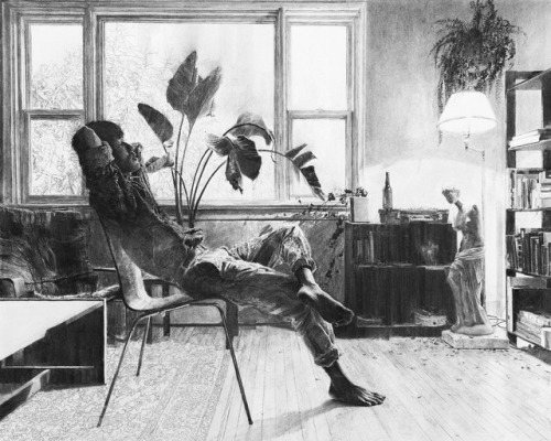 jameschleeart: Layover Charcoal on paper,   20"x25", 2017 For Fierce Tidings, a group show hosted by the Foundation For Asian American Independent Media in Chicago. Come stop by if you’re around; there’s gonna be some incredible work on