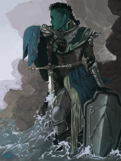 artofhau:  COMMISSION - Sea Paladin Orc NohrathI