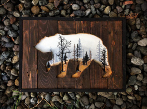 wnq-writers: culturenlifestyle: Stunning Landscape Illustrations on Reclaimed Wood Faith Montgomery 