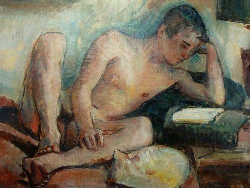 rho-prinz-galleria-meisterwerke: Maurice Grosser.1903-1986. Boy Reading a Book.  