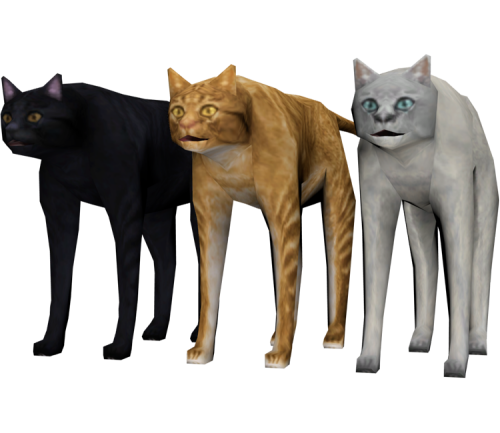 lowpolyanimals: Cats from Bayonetta