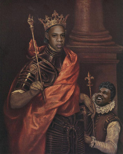 carterfamilyportraits:  Jay lets Kanye hold one of his sceptres.  Shadeeeee