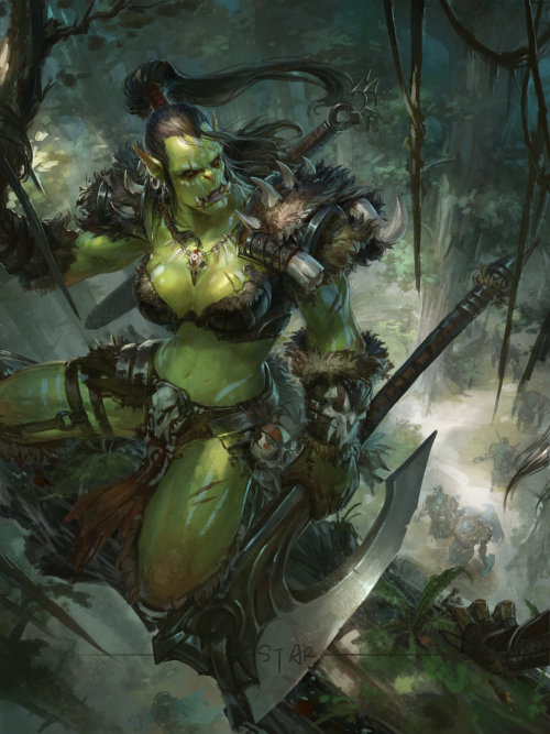 gamingpixels: Game Art of xingxing zhou: Grom·Hellscream Orc Imperius by xingxing zhou More Video G