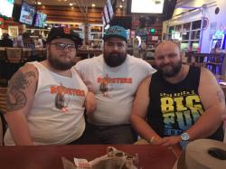 otterspot:  bearpire:  🐻 #hooters @firedbypride @ashleystreet01 🍗 (at Hooters of Long Beach)  So hot. 