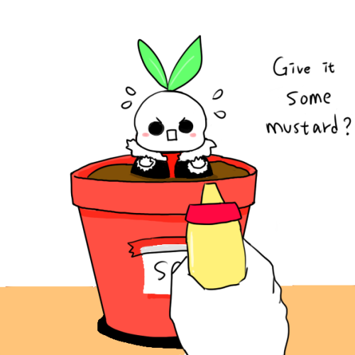 mooncatyao:  burebu-luxiu: mooncatyao:  riceflowerrabbit:  Previous Next (?)OKOK, finally give it mustard.XD(But it is too happy,I don’t like that.)  AAAAAAA! So cute!!!!!!!  XD pfff……sorry  XDDDDDD~~~This is my pot!!!!!!!!