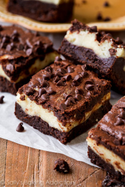 lustingfood:  Mocha Cheesecake Brownies.