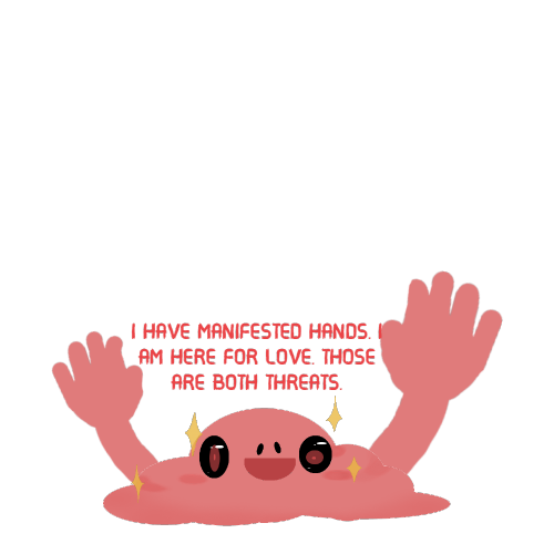 biggest-gaudiest-patronuses:moldyrock:i don’ti don’t remember making this[image ID:goopy pink blob (