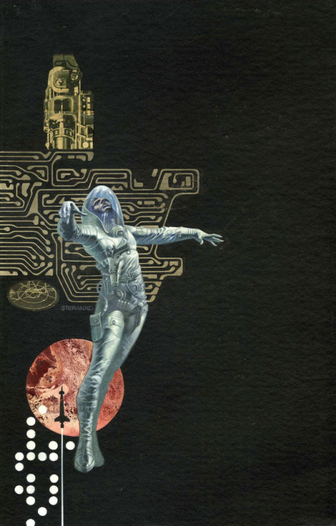 talesfromweirdland:Jim Steranko cover art for the 1970 sci-fi novel, Infinity One.