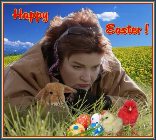 Happy Easter from Red! Thanks Fabrice for the photo. #easter #happyeaster #OITNB #OrangeIsTheNewBlac