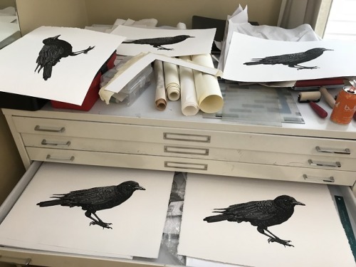 “Crow” linocut edition