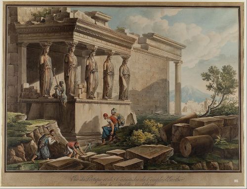 hadrian6: The Porch of the Caryatids on the Erectheion. 1813. Louis Francois Cassas. French 175