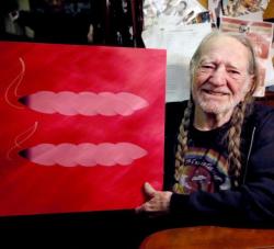 laughingsquid:  Willie Nelson Supports Same Sex Marriage &amp; Poses with Personalized Pink Equality Signs