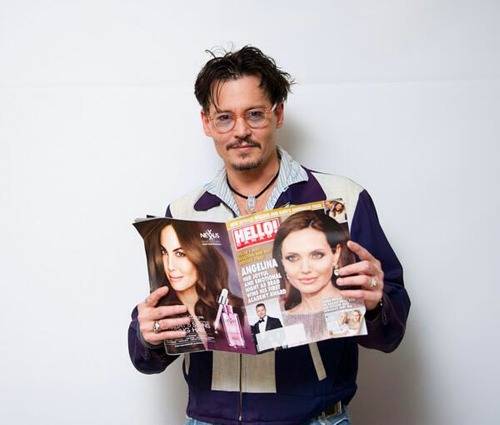 Johnny Depp, 8 years ago (2014), on this day (April 6), through the lens of Vera Anderson during the