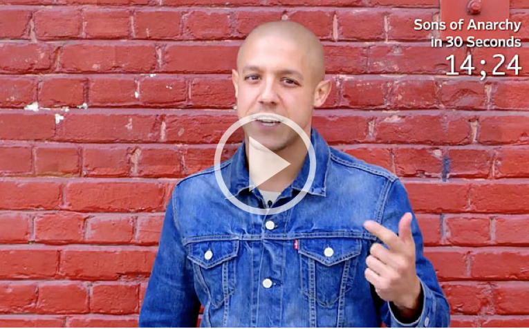 Watch the stars of Sons of Anarchy try to explain the whole series in 30 seconds here.