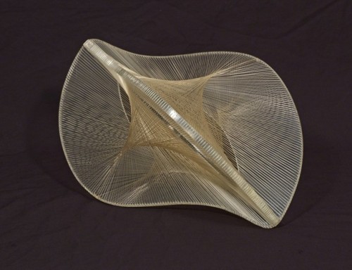 thatsbutterbaby: Naum Gabo, Linear Construction in Space No. 2, 1957-1958.  Perspex with nylon monof