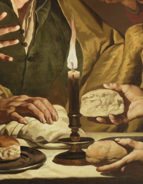 atmospheric-minimalism:Matthias Stom, The Supper at Emmausca (Detail), 1633 - 1639, Oil on canvas. 1