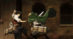 commanderofblood:  gdchans:  l-e-v-i-ackerman:  noheartospare:  that backflip doe  honest to god how does he move that fast with 3dmg that is 70% his body mass   He’s Levi, future Humanity’s Strongest. Do you really think he’ll let something as