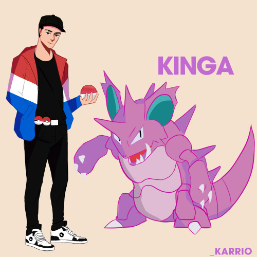 I named my Nidoking “KINGA”. Now the journey beginns!