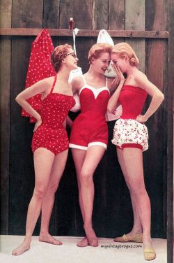 shewhoworshipscarlin:  Swimwear, 1950s.