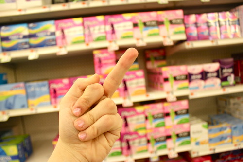 h0lllister:  akawhatever:  b4by-gir4ffe:  me4ngirls:  fuck you monthly gift from hell.   Caroline you would take your camera to a store just to take pictures of tampons I love you so much  IT’S A CURSE NOT A GIFT  queue, in spain :-)