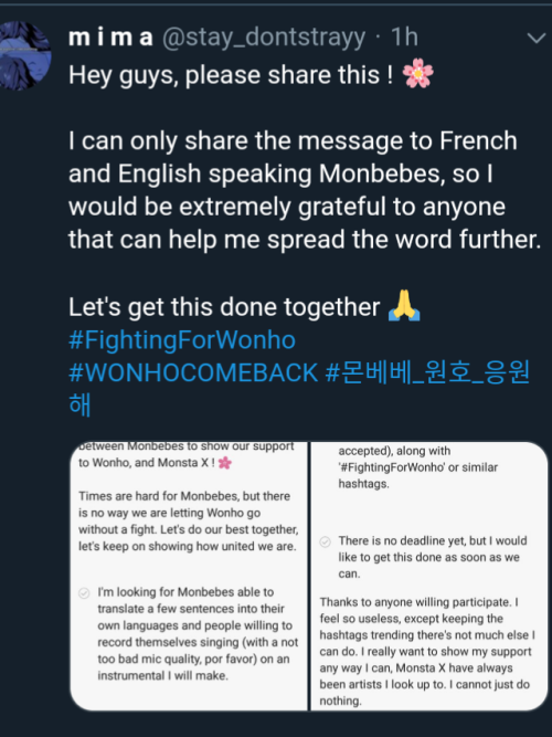 stay-dont-strayy: Let’s launch an international collab between Monbebes to show our support to Wonho