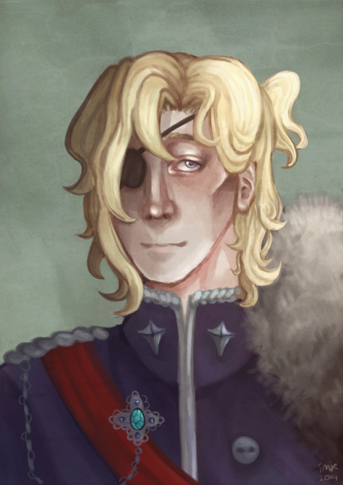I just really wanted to paint dimitri, inspired by old paintings of royalty.