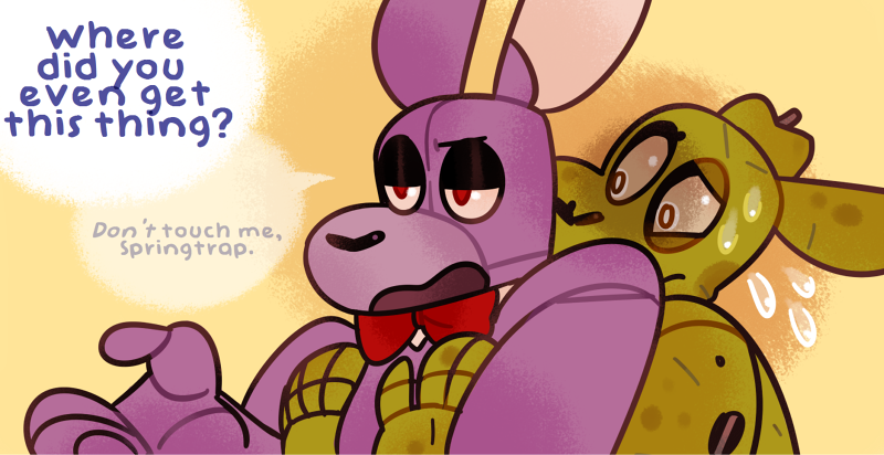 fazbear-and-friends:  PART 1 || PART 2Springtrap identity crisis