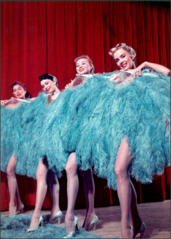 1950sunlimited:  Copa Girls posing with blue