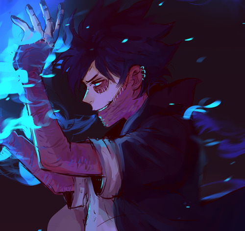 add-a-teaspoon-of-heroism: casentine: blue Tis my boy, looking beautiful as always. ƪ(˘⌣˘)ʃ Dabi mak