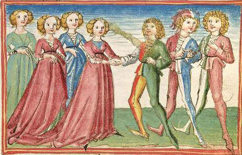 Illustrations from a 15th century German manuscript made in the workshop of Ludwig Henfflin, Stuttga