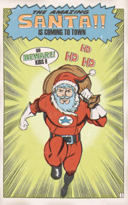 Herochan:  Santa Is Coming To Town Art By Adolfo Torino Nuñez  Papai Noel Vai Meter