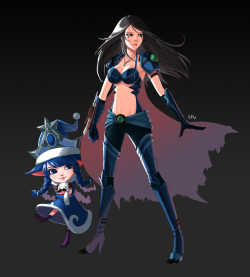 League-Of-Legends-Sexy-Girls:  Lulu And Vayne 