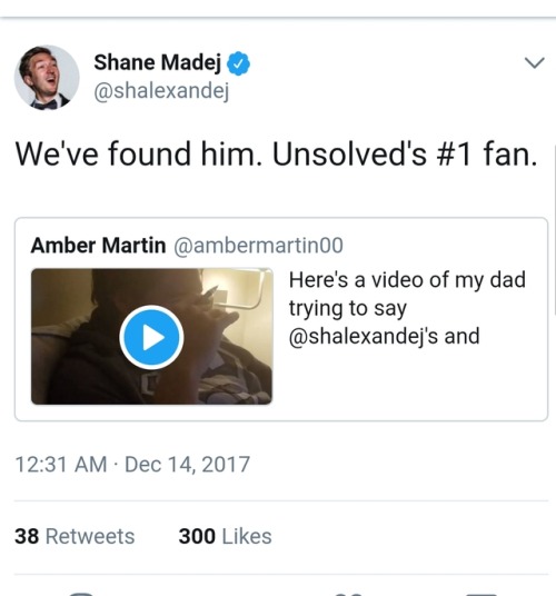 heythereghouligans:It’s official. My dad is Unsolved’s #1 fan