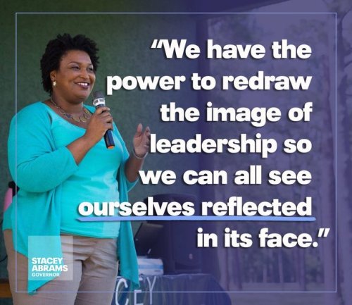Stacey Abrams, the former minority leader in the Georgia General Assembly, becomes the first black w