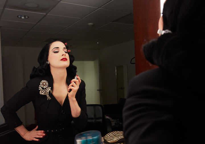 margadita:  Dita Von Teese’s HSN debut, photos taken by Bryan Kasm 