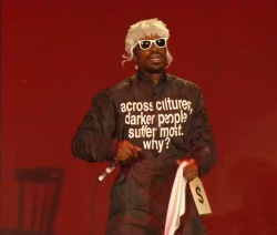 taces:  &ldquo;across cultures, darker people suffer most. why?&rdquo; Andre 3000 at Lollapalooza, August 2, 2014