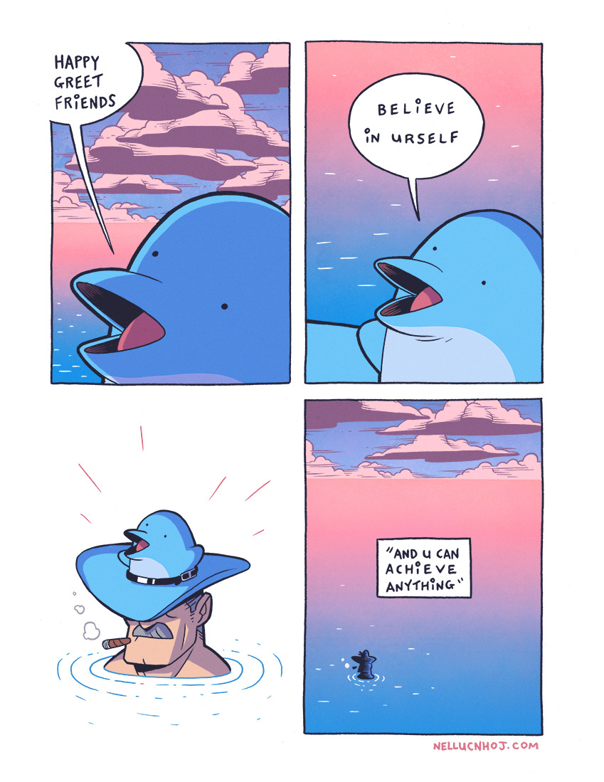 nellucnhoj:
“badly drawn dolphin 17
Tumblr  — Twitter — Facebook — Instagram — Buy my books — Support me on Patreon
”
Saxton hale?