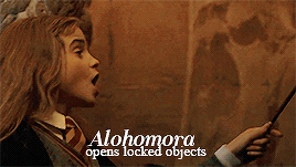 arianaslovings:Harry Potter spells: Alohomora, Avada Kedavra, Bombarda, Crucio, Stupefy, and Wingard