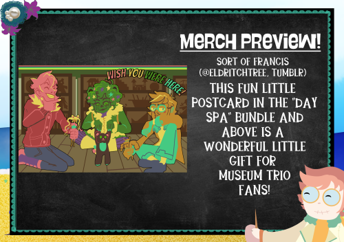 Today we have 2 merch previews! The first merch preview is from @eldritchtree ! This colorful postca