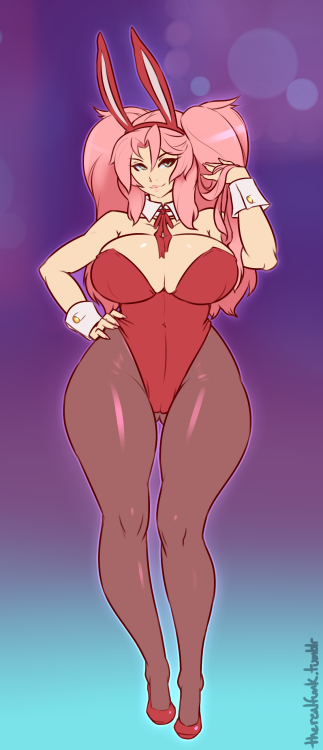 therealfunk:  Frontside and backside views of @salverion​‘s OC MIsao in a bunnygirl suit.  