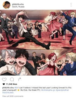 a-zebra-was-here:  had to do another insta post b/c you can’t not do one after watching the end credits of episode 10. so have a #tbt from yours truly :D  i like to imagine that after yuri dance battled yurio and chris, everyone decided to join in